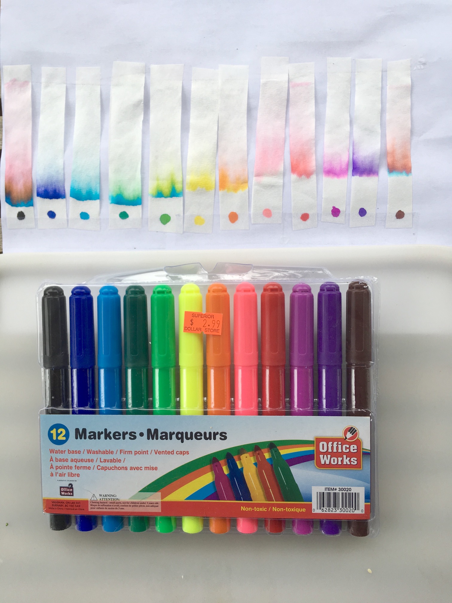 Chromatography with coloured marker pens ingridscience.ca