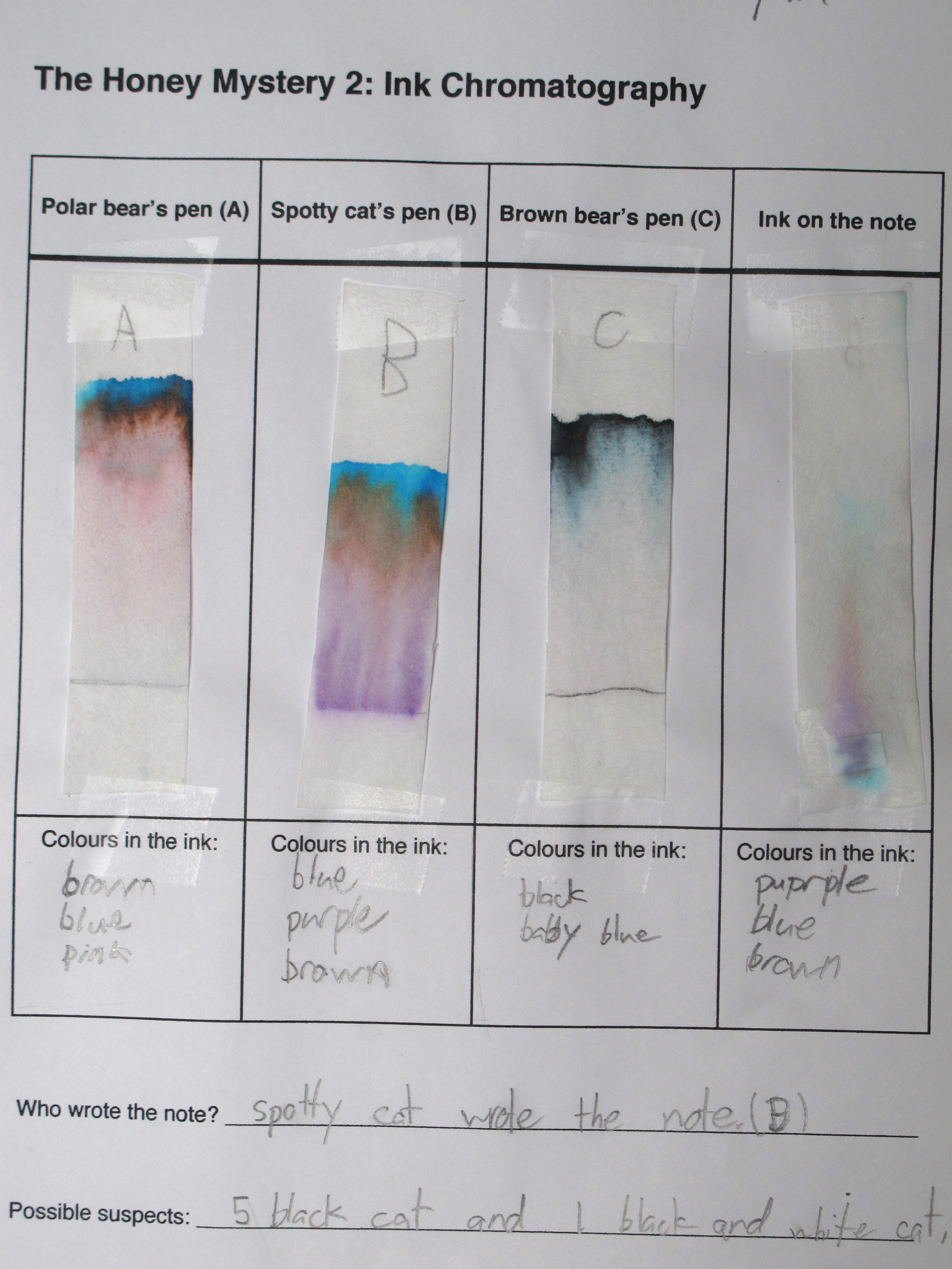 Forensics: The Honey Mystery 2 (Ink chromatography) | ingridscience.ca