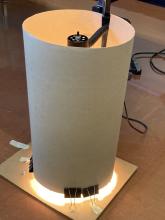 Heat lamp shield for using heat-sensitive sheets
