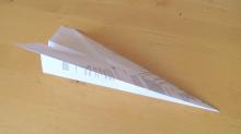 Standard paper airplane model