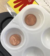 Shined pennies