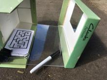 Materials: adapted shoe box with mirror taped into lid, stiff support board with maze/challenge attached