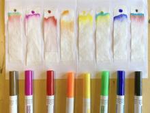 The chromatograms of each marker pen in a pack
