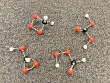 All the possibiliites of combining a carbon dioxide and water molecule