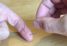 touch test on a fingertip