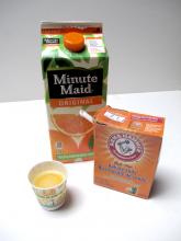Ingredients for orange soda drink