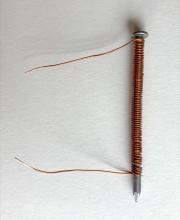 Wrap mag wire around nail