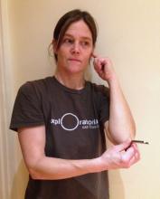 Set-up to hear through your arm bone