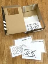 challenge sheet in the mirror box