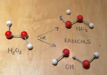 Formation of hydrogen peroxide radicals
