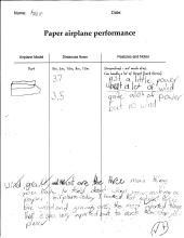 Student's worksheet