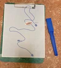 Changeable track on a clipboard (need strong magnet)