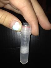 foam in a tube