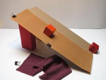 Blocks sliding down sandpaper vs cardboard (cloth ready to try)