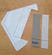 Cutting out filter paper strips