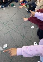 pointing to two additional food web connections