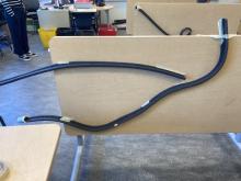 Using folded tables as supports