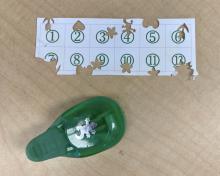 hole punch and lever station stamp card