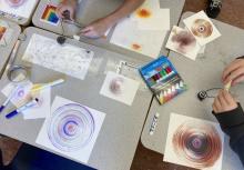 Spin art in process