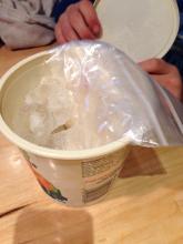 Ice cream being made