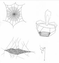 Spider web shapes