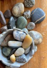 tumbled beach rocks